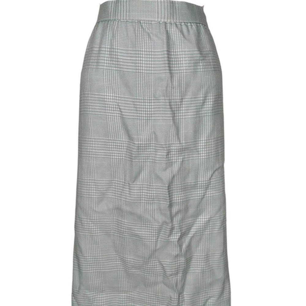 Alfred Dunner Versailles Plus Size 20 Seafoam Plaid Maxi Skirt cottagecore vtg